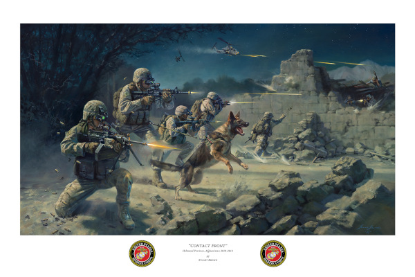 Contact Front Marine Corps Print