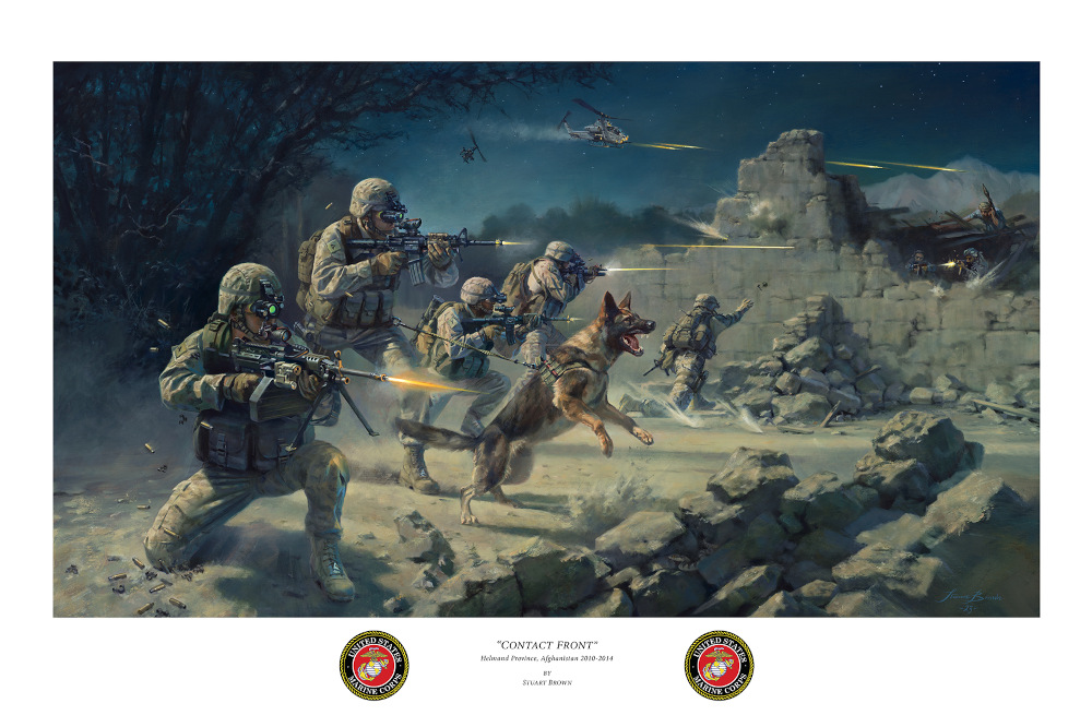 Contact Front Marine Corps Print